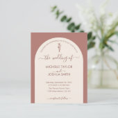 Papier Boho Budget Terracotta Botanique Floral Moderne (Debout devant)