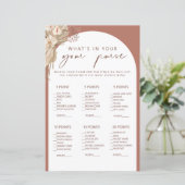 Papier Boho ce qu'il y a dans votre sac de douche nuptial (Debout devant)