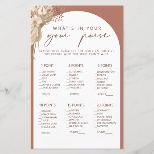 Papier Boho ce qu'il y a dans votre sac de douche nuptial
