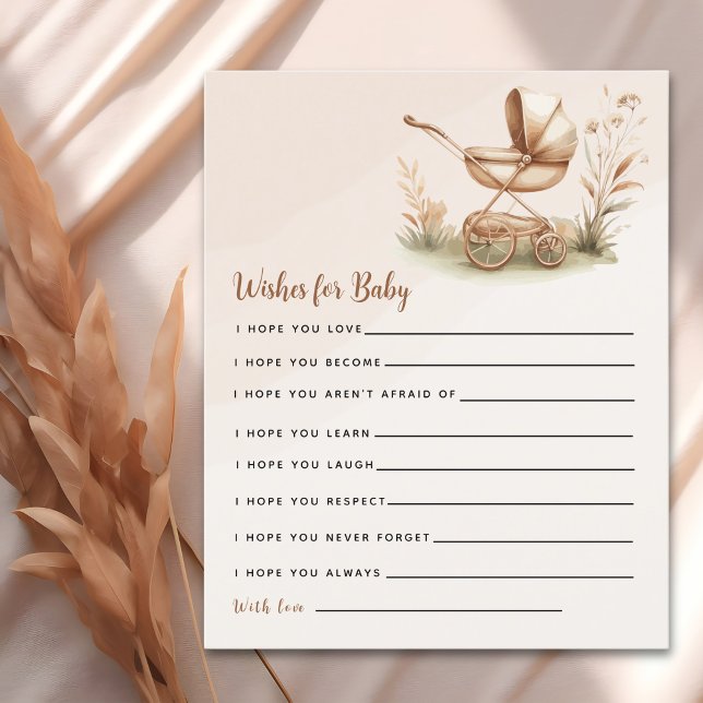 Papier Boho Chic Baby Stroller Baby Shower (Créateur téléchargé)