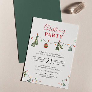 Papier Boho Chic Noël Fête Invitation
