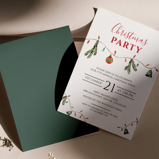 Papier Boho Chic Noël Fête Invitation