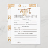 Papier Boho Clothesline Baby Predictions & Conseils (Devant / Derrière)