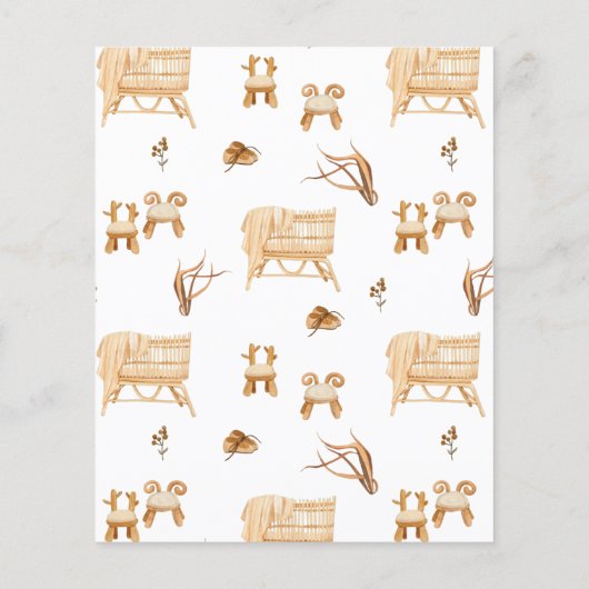 Papier Boho Clothesline Baby Predictions & Conseils (Dos)