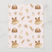 Papier Boho Clothesline Girl Baby Predictions et conseils (Dos)