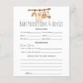 Papier Boho Clothesline Girl Baby Predictions et conseils (Devant)