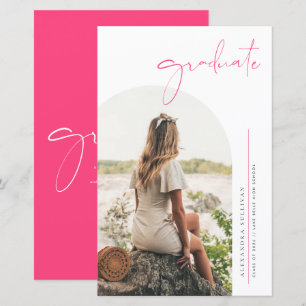 Papier Boho Dusty Blue Minimalist Arch Photo Graduation