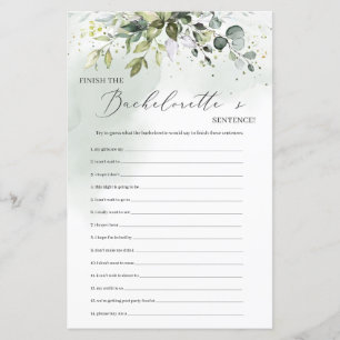 Papier Boho Eucalyptus finit la peine de bachelorette