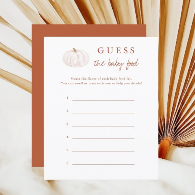 Papier Boho Fall Citrouille Baby shower Devinez The Baby  (Créateur téléchargé)