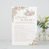 Papier Boho fall citrouille Qui connaît la mariée meilleu (Debout devant)