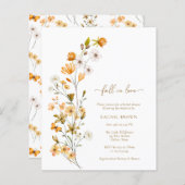 Papier Boho Fall In Love Budget Bridal Shower Invitation (Devant / Derrière)