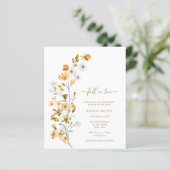 Papier Boho Fall In Love Budget Bridal Shower Invitation (Debout devant)