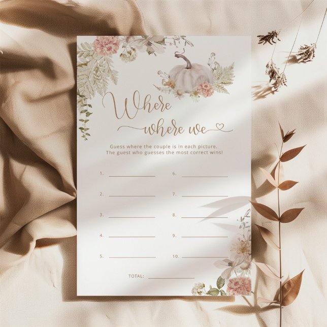 Papier Boho fall Où étions-nous le jeu de douche nuptiale (Créateur téléchargé)