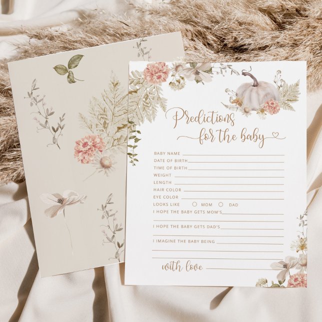 Papier Boho fall Petites prédictions florales citrouilles (Créateur téléchargé)