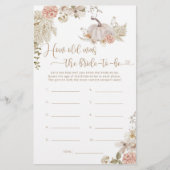 Papier Boho fall Quel âge avait la mariée pour être (Devant)