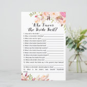 Papier Boho Fête des mariées Game - Qui connaît mieux la  (Debout devant)