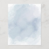 Papier Boho Fête des mariées Mariage robe aquarelle bleu (Dos)