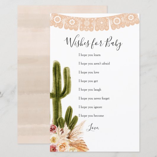 Papier Boho Fiesta Taco 'bout Love Wives for Baby Card (Devant / Derrière)
