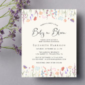 Papier Boho Fleur sauvage Baby in Bloom Shower Invitation