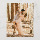 Papier Boho Fleur sauvage Beige Photo Faire-part de maria (Dos)