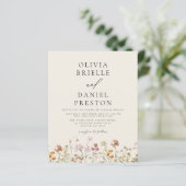 Papier Boho Fleur sauvage Beige Photo Jardin Mariage (Debout devant)
