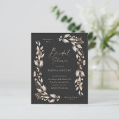 Papier Boho Fleur sauvage Budget Bridal Douche Invitation (Debout devant)