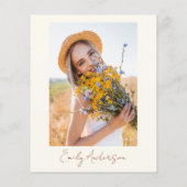 Papier Boho Fleur sauvage Fête des mariées Photo Invitati (Dos)