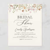 Papier Boho Fleur sauvage Fête des mariées Script Invitat (Devant)