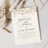 Papier Boho Fleur sauvage Fête des mariées Script Invitat