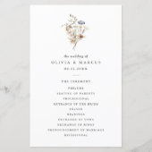 Papier Boho Fleur sauvage Foliage Mariage (Devant)