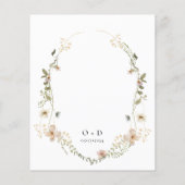 Papier Boho Fleur sauvage Garden Invitation de mariage (Dos)