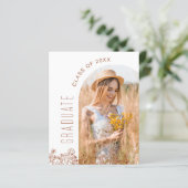 Papier Boho Fleur sauvage Graduation Party Bloom Invitati (Debout devant)