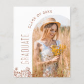 Papier Boho Fleur sauvage Graduation Party Bloom Invitati (Devant)