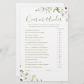 Papier Boho Fleur sauvage Over or Under Brive (Devant / Derrière)