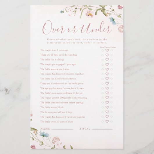 Papier Boho Fleur sauvage Over or Under Brive (Devant)