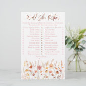 Papier Boho Fleurs sauvages Voudrait Elle Plutôt Baby sho (Debout devant)