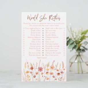 Papier Boho Fleurs sauvages Voudrait Elle Plutôt Baby sho