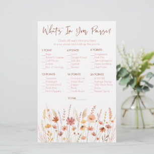 Papier Boho Fleurs sauvages What's In Your Purse Shower G