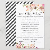 Papier Boho Floral Fête des mariées Jeu - Ils préfèrent (Devant / Derrière)