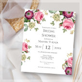 Papier Boho Floral | Invitation de douche nuptiale
