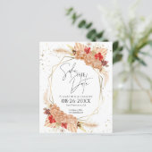 Papier Boho Floral | Mariage en terre cuite Enregistrer l (Debout devant)