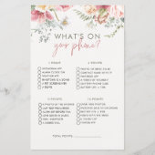 Papier Boho Floral Quoi Sur Votre Téléphone Fête des mari (Devant)