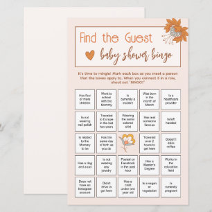 Papier Boho Floral Trouvez le brise-glace Baby shower inv