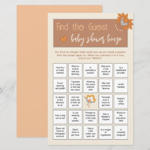 Papier Boho Floral Trouvez le brise-glace Baby shower inv