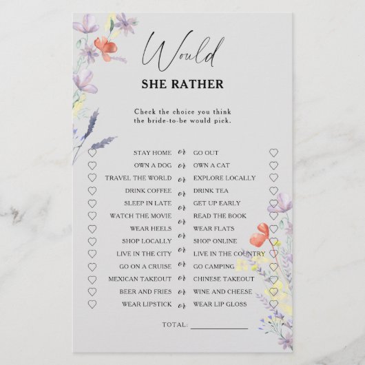 Papier Boho Flowers Voudrait-elle plutôt le jeu de douche (Devant)