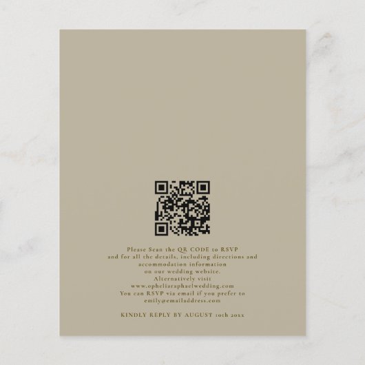 PAPIER Boho Foliage en wijn Bohemian bruiloft Flyer (Achterkant)