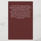 Papier Boho FOX Fête des mariées Plumes de bois Floral (Dos)