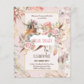 Papier Boho FOX Mariage Fête des bois Plumes Floral (Devant)