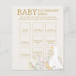 Papier Boho Goose Duck Baby shower Ice Breaker Bingo Jeu