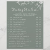 Papier Boho Green Destination Floral Mariage jeu de chaus (Devant)